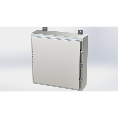 Saginaw Control & Engineering Padlockable Hasp Electrical Enclosures, 20 in H, 6 in D, 20 in W, NEMA 4X, 316 Stainless Steel SCE-20H2006SS6LP